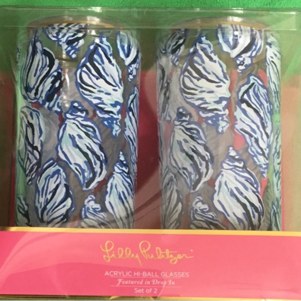Lilly Pulitzer Drop In Acrylic Glasses NWT
